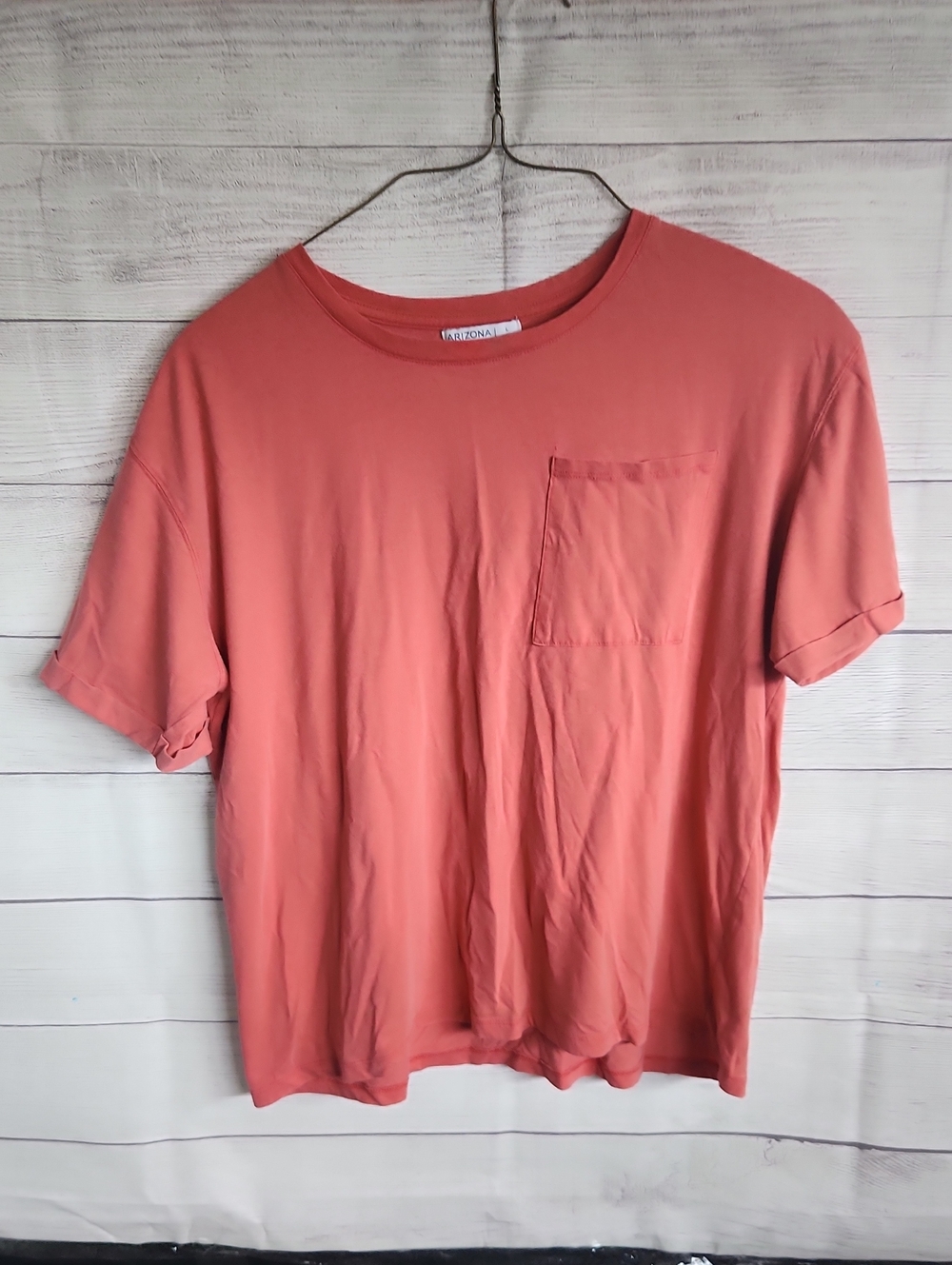 Arizona Jean Company Short-Sleeve Pocket Tee - Coral Pink